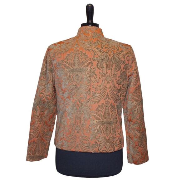 Erin London Tapestry Blazer Jacket Textured Brocade Boho Academia PL - Picture 3 of 5